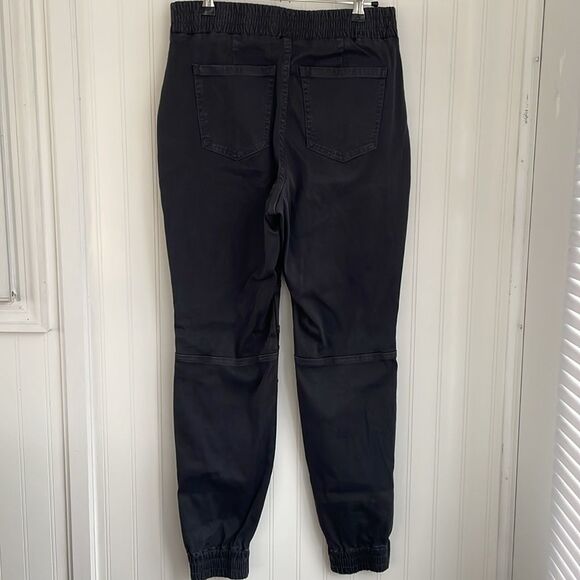 Spanx Stretch Twill Cargo Jogger Faded Black Deep Pockets Zipper Elastic Ankle M - Picture 4 of 16